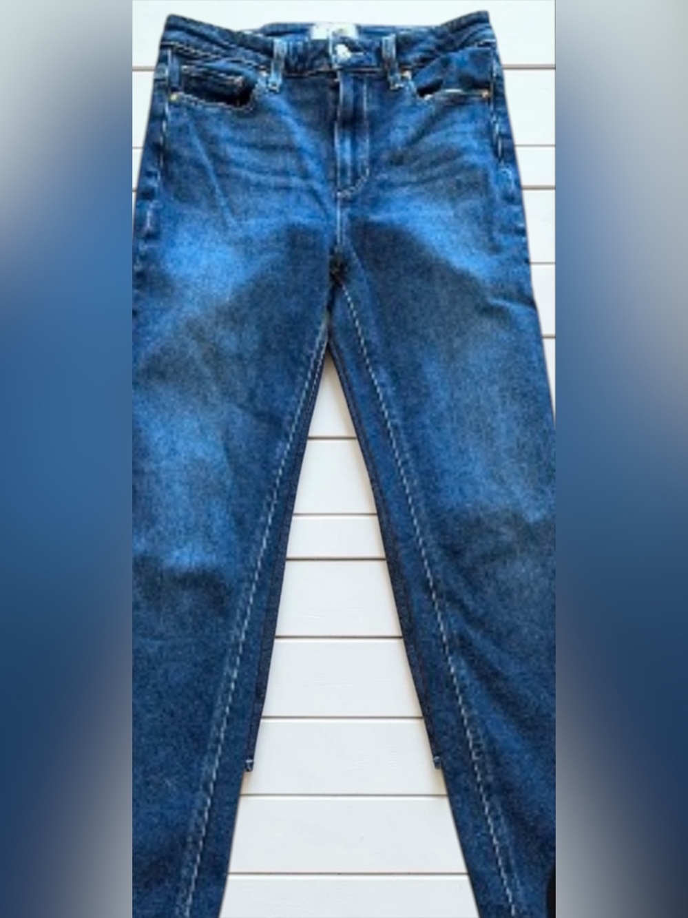 PAIGE Cindy Straight Leg Jeans Medium Wash High Rise Size 28